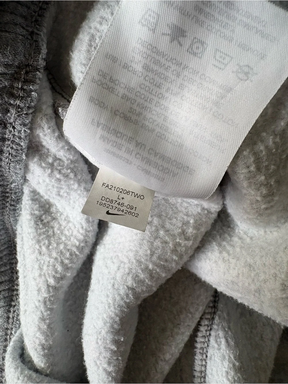 NIKE Kids Boys sz L + Plus FLEECE Gray Cargo Jogger Pants Drawstring